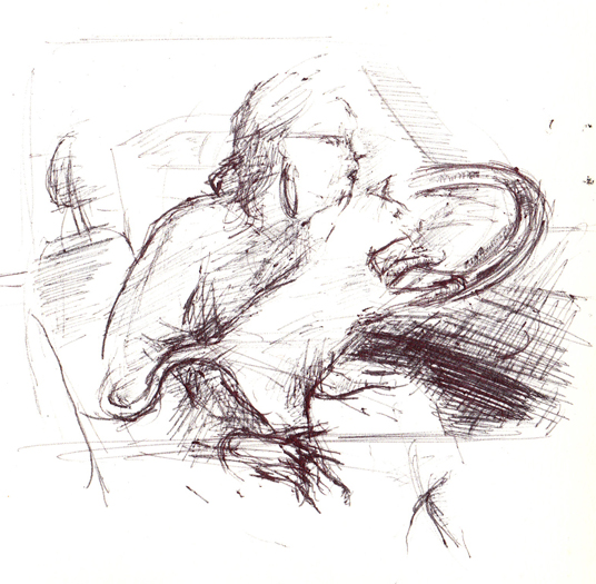 A pen illustration for a Hack episode