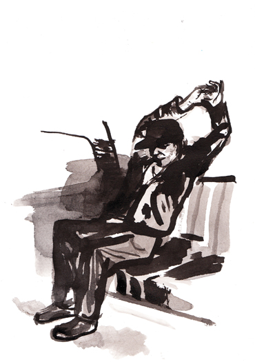 A Sumi ink illustration for the Hack series