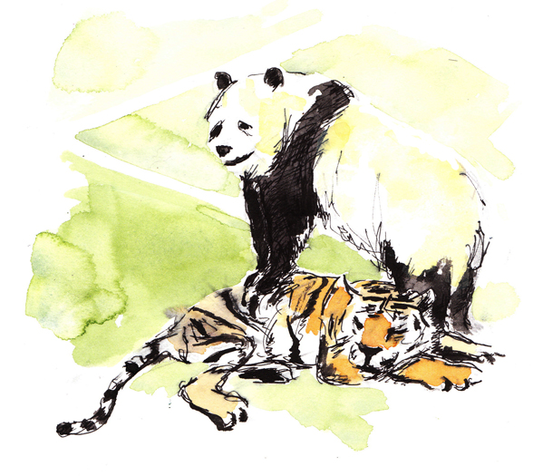 A watercolor and ink illustration for a baseball story