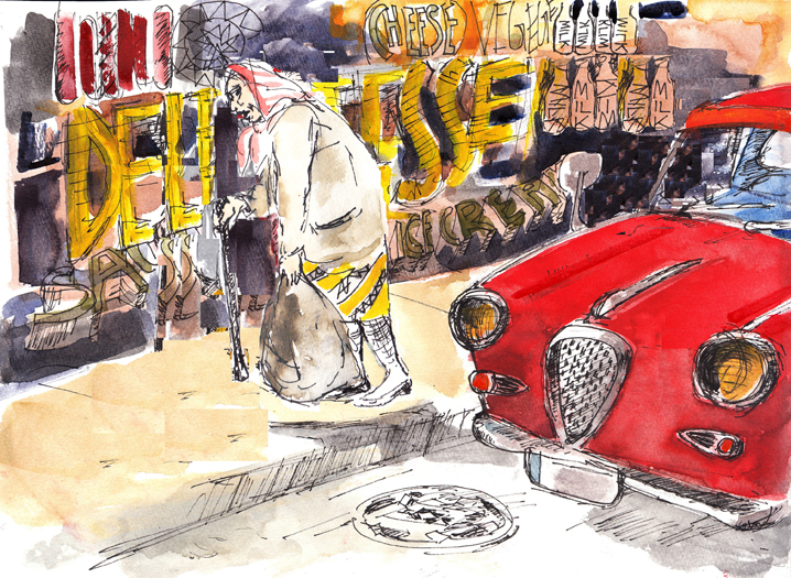 A watercolor of for a children's book that wasn't used