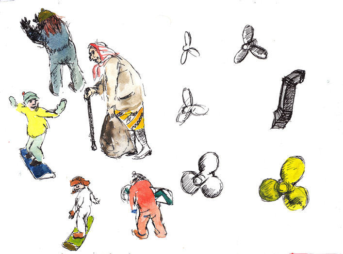 A watercolor of for a children's book that wasn't used