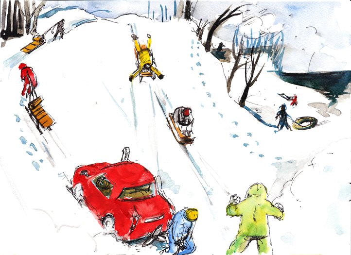 A watercolor of for a children's book that wasn't used