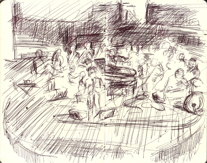 A sketch done at Fiesole Amphitheater, July 5th, 2012