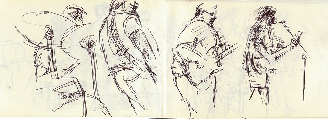 A sketch of Brother JT at Empty Bottle, 07/012/2013