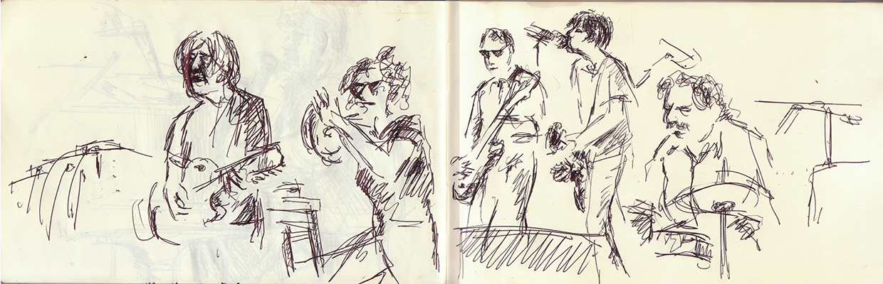 A sketch of Cairo Gang at Millennium Park, 07/08/2013