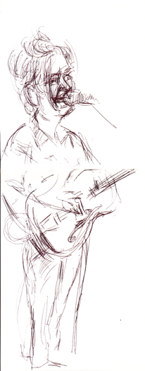 A second sketch of Catherine Irwin at the Hideout, 12/14/2012