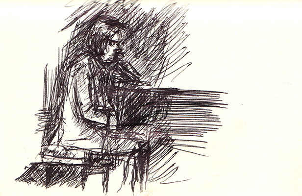Another pen drawing of Nick Cave