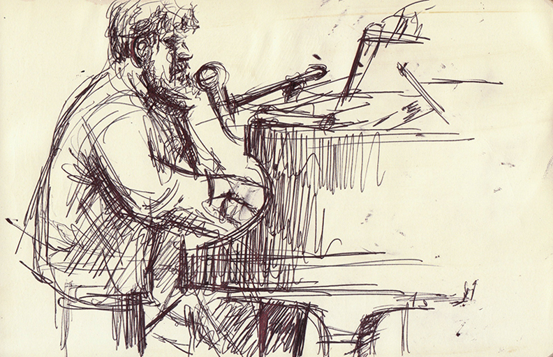 A sketch of Daniel Knox at Constellation, 06/21/2013