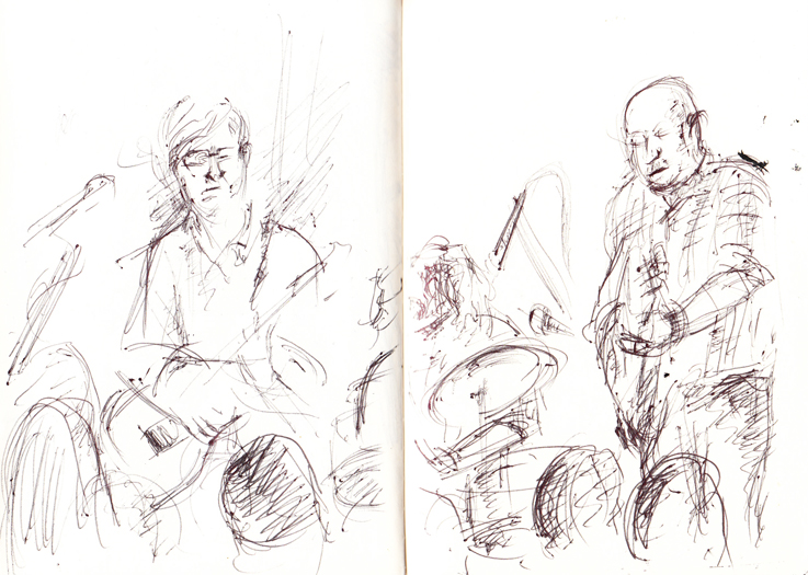 A sketch of Econoline playing the Minutemen's 