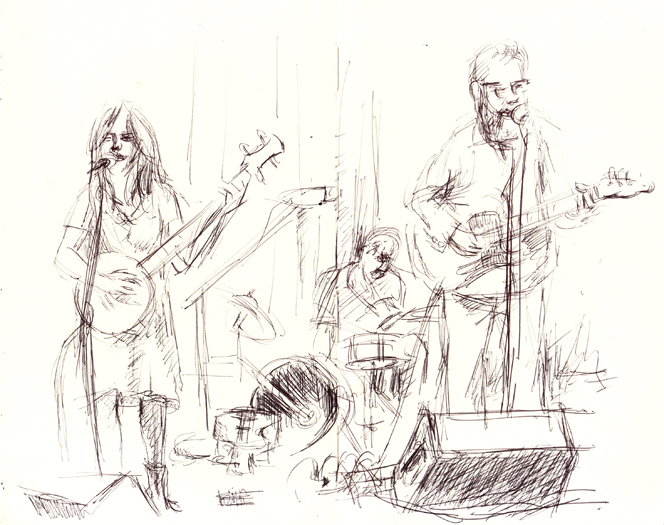 A sketch of Handsome Family at Mayne Stage, September 14th, 2012