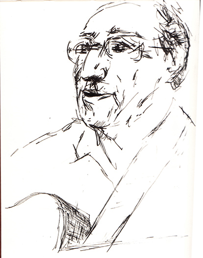 A sketch of Jack Clark at the Grafton, 01/21/2013