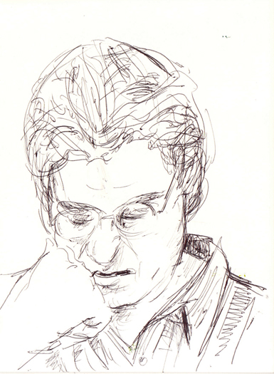 A sketch of Jake Austen at 57th Street Books, October 26th, 2012