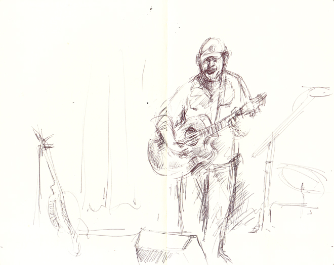 A sketch of Handsome Family at saki, September 13th, 2012