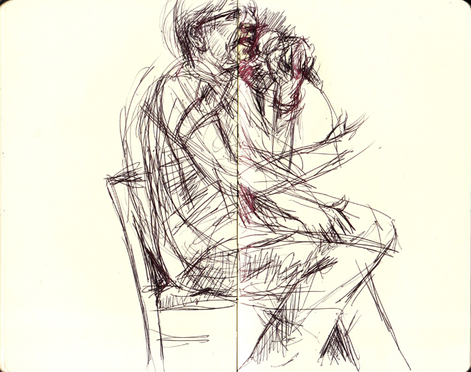 A secondd sketch of Marc Maron at Mayne Stage, August 5th, 2012