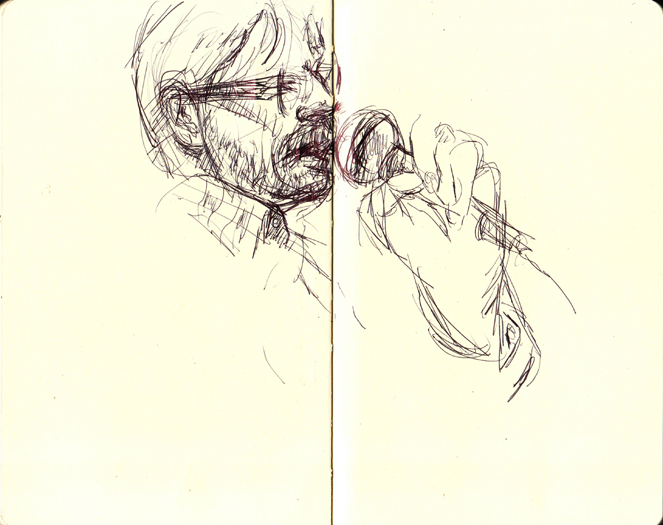 A third sketch of Marc Maron at Mayne Stage, August 5th, 2012
