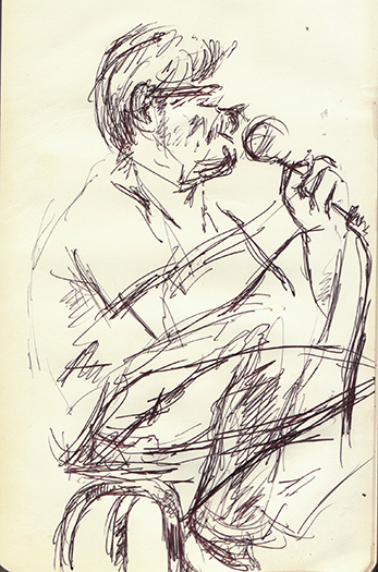A sketch of Marc Maron at Mayne Stage, 08/01/2013