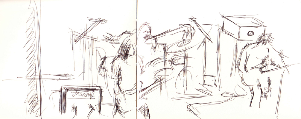 A sketch of Mission of Burma at Lincoln Hall, September 29th, 2012