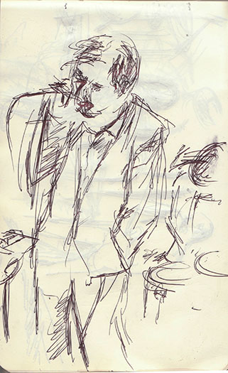 A sketch of Protomartyr at Mayne Stage, 08/01/2013