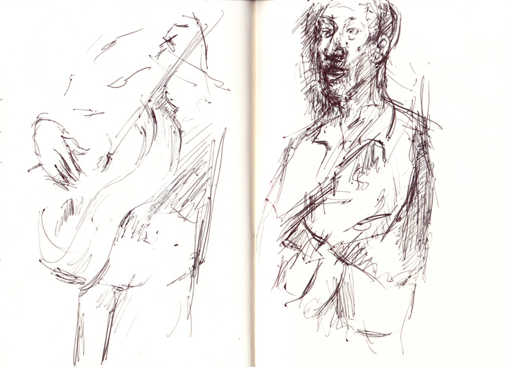 A second sketch of Jonathan Richman at the Hideout, May 8, 2011