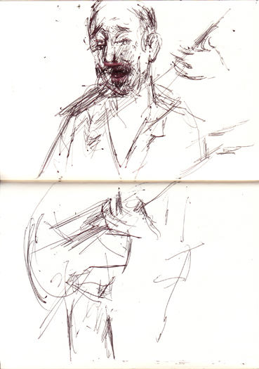 A third sketch of Jonathan Richman at the Hideout, May 8, 2011