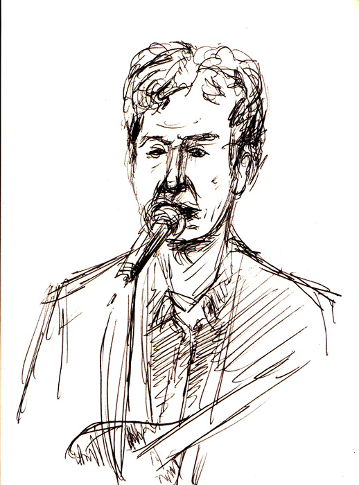 A sketch of Tav Falco at Reggie's, October 6th, 2012