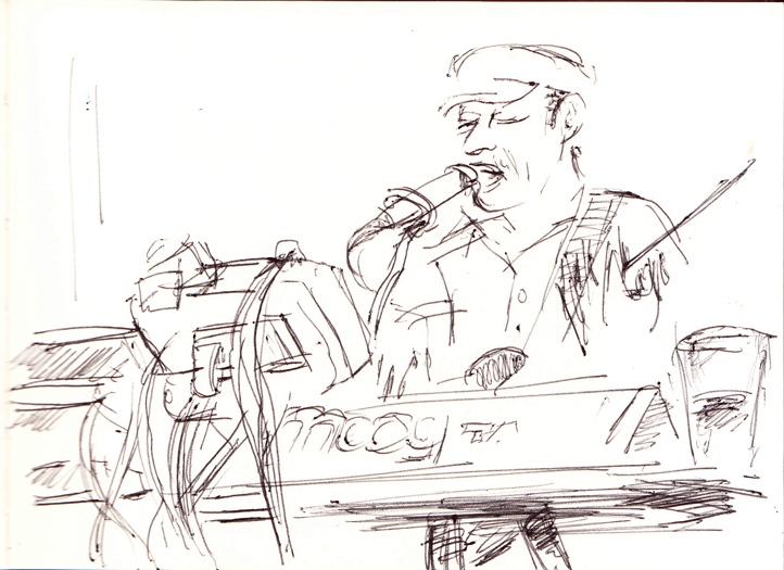 A sketch of Trin Tron at the Hideout, 12/06/2012